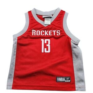 Houston Rockets Jersey Youth Boys 3T Red NBA Basketball James Harden 13 NBA